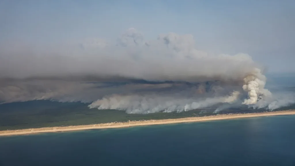 Incêndio na França: paraíso de Cap Ferret vira zona de catástrofe